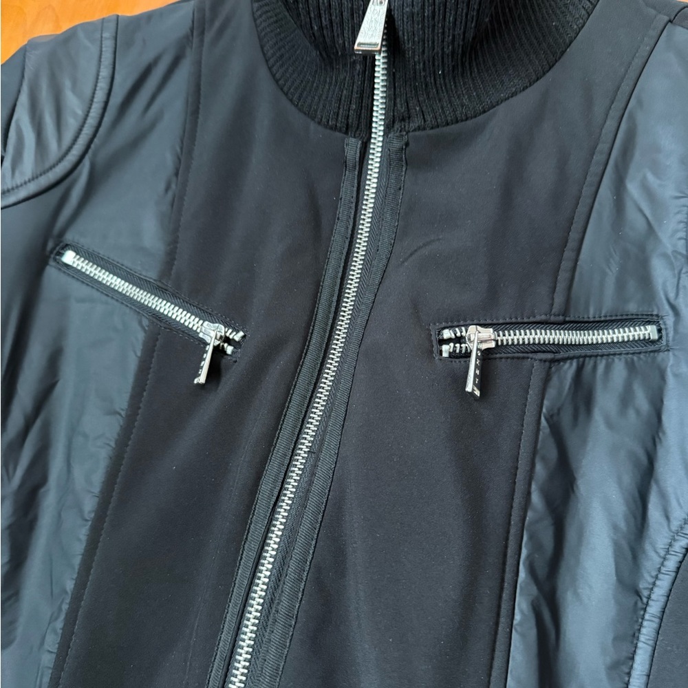 DKNY Black Jacket with Silver Zipper - Picture 3 of 5